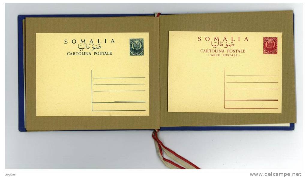 FILATELIA - SOMALI AFIS -  AMMINISTRAZIONE FIDUCIARIA ITALIANA - RARO FOLDER SPECIALE SERIE ANNI 1950/1951 LINGUELLATE - Somalia (AFIS)