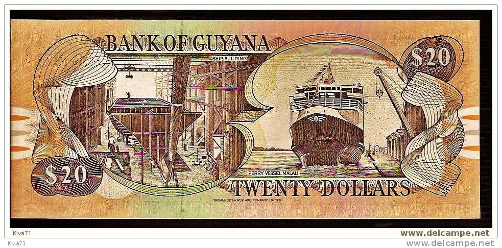 20 DollarS "GUYANE"   ND   UNC Ble 36 - Guyana