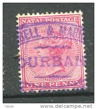 Natal  1 Penny Victoria Cancelled  Maritime Oval BELL  DURBAN  Nice Cancellation - Natal (1857-1909)