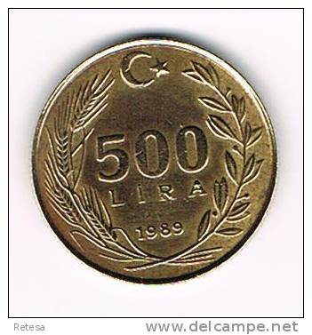 TURKIJE  500  LIRA  1989 - Türkei