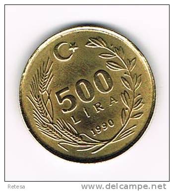 TURKIJE  500  LIRA  1990 - Turkey