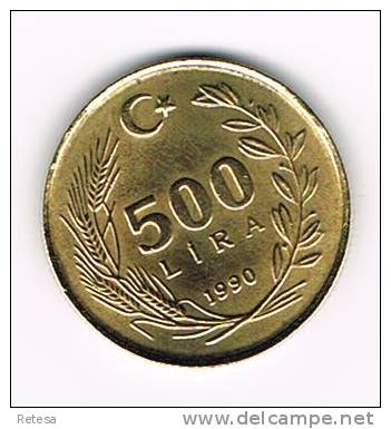 TURKIJE  500  LIRA  1990 - Turquie