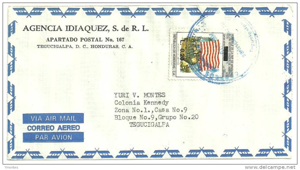 Cover Honduras 1994 , Independence USA Stamp - Honduras