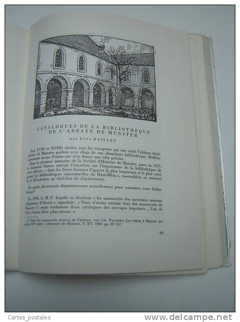 ANNUAIRE 1962 - societé d´histoire DU VAL et de la ville de MUNSTER