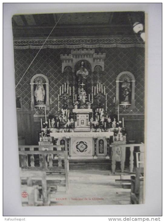 Cpa Rugny Interieur De La Chapelle - Saint Sauveur En Puisaye