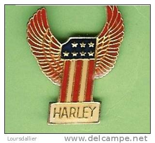 PINS HARLEY LOGO SIGLE AILE  DRAPEAU AMERICAIN - Motos