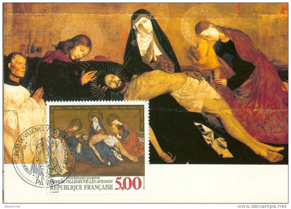 FRANCE CARTE MAXIMUM PIETA DE VILLENEUVE LES AVIGNON  10/12/1988 - Impresionismo