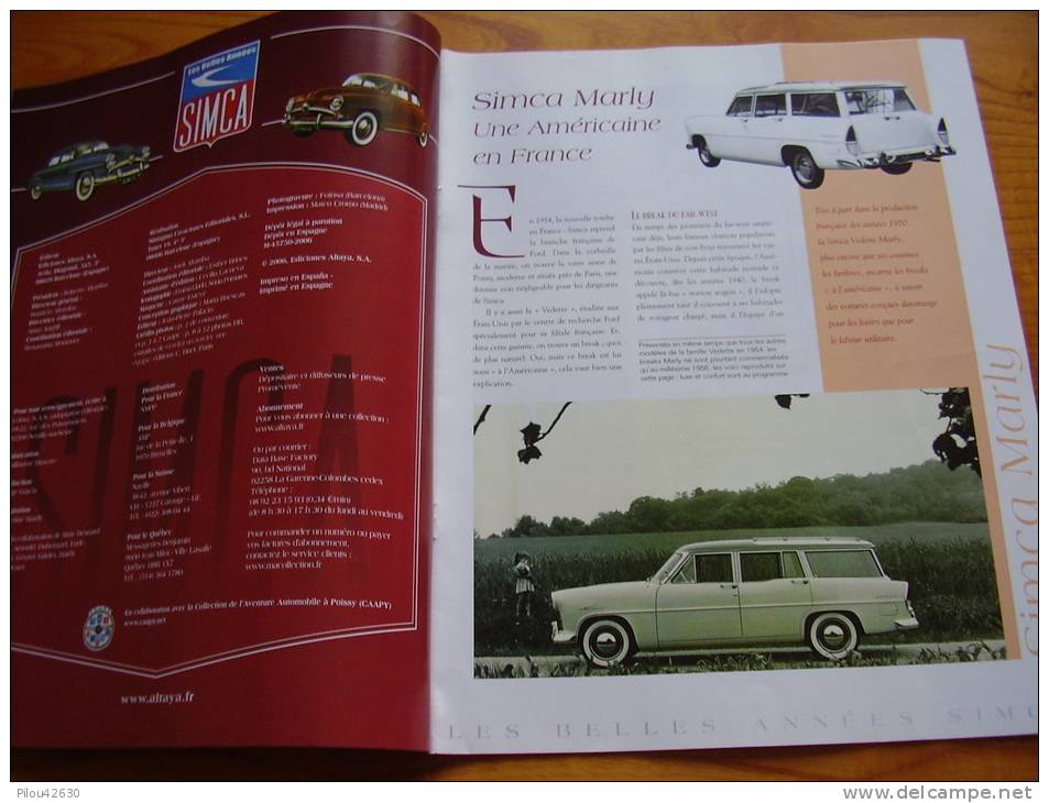 Revue Sur SIMCA : La Simca Marly, Une Américaine En France . Amédée Gordini , Sorcier Chez Simca - Auto