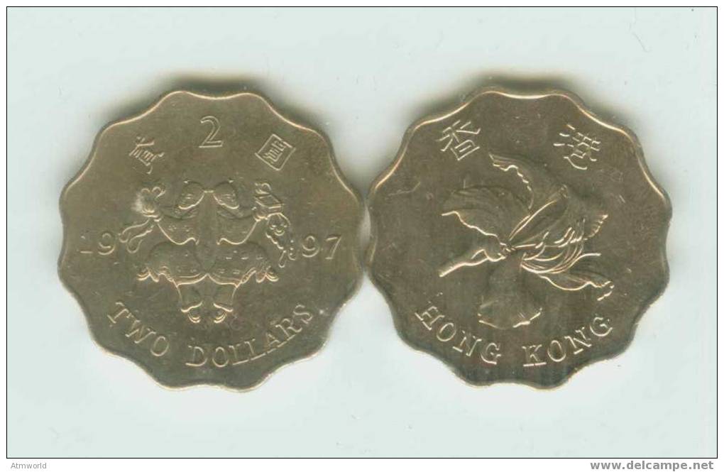 HONG KONG ---2 YUEN COIN----1997----SPECIAL DESIGN---LIMIT EDITION--I HAVE 60 PIECES - Hong Kong