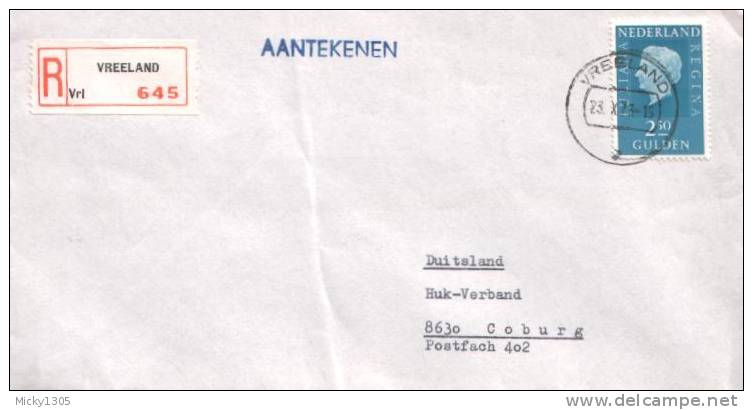 Niederlande / Netherland - Einschreiben / Registered Letter (R613) - Storia Postale