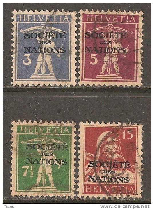 Switzerland 1927-30 SDN Mi# 27-28, 30, 33 X Used - Ordinary Gum - Officials