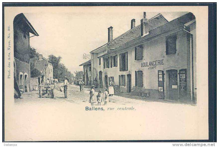 Ballens, Rue Centrale, Boulangerie, Animée, - Ballens