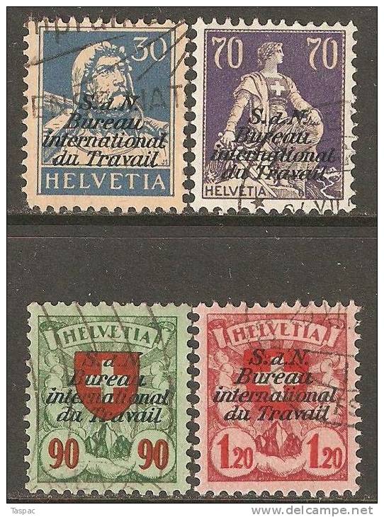 Switzerland 1924-25 BIT / ILO Mi# 18, 20-22 X Used - Service