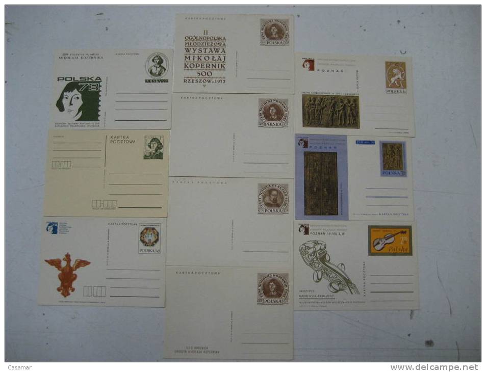 Copernicus 10 Postal Stationery Different SPECIAL OFFER NO POSTAGE MAIL FREE COSTS Space Spatial Astronomy Poland Lot - Collections (en Albums)