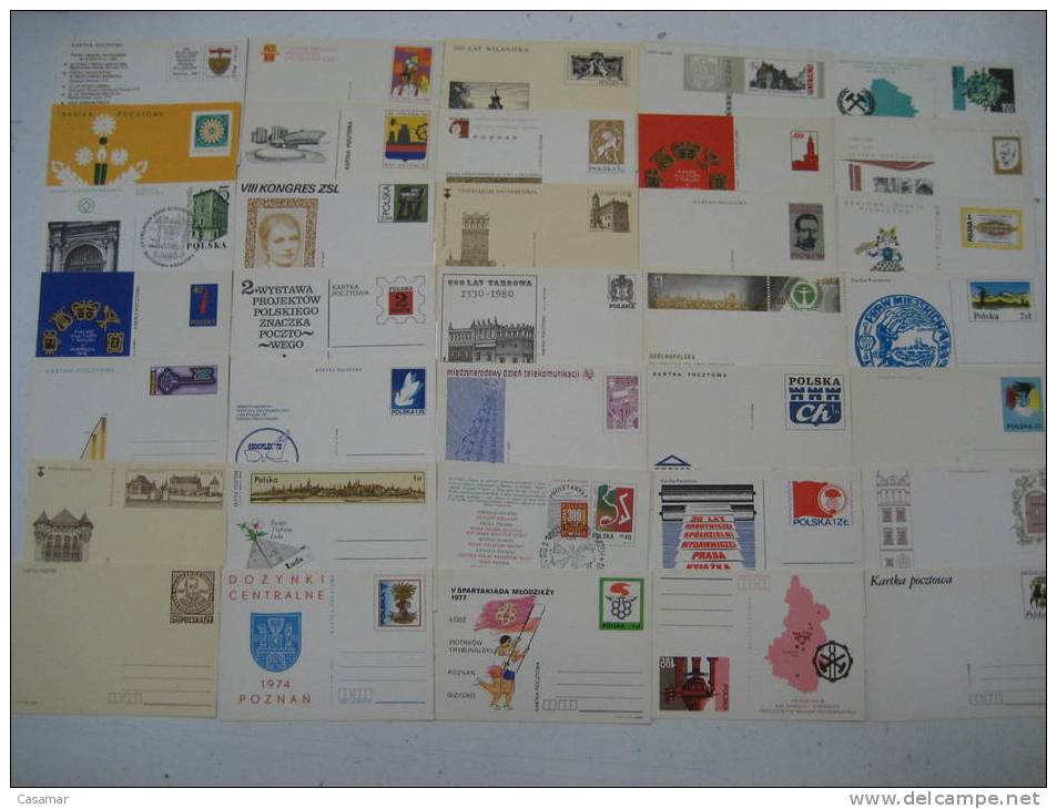 Poland 100 Postal Stationery Different SPECIAL OFFER : NO POSTAGE MAIL FREE COSTS !!!!!!!!!!!!!!!! Collection Lot - Sammlungen (im Alben)