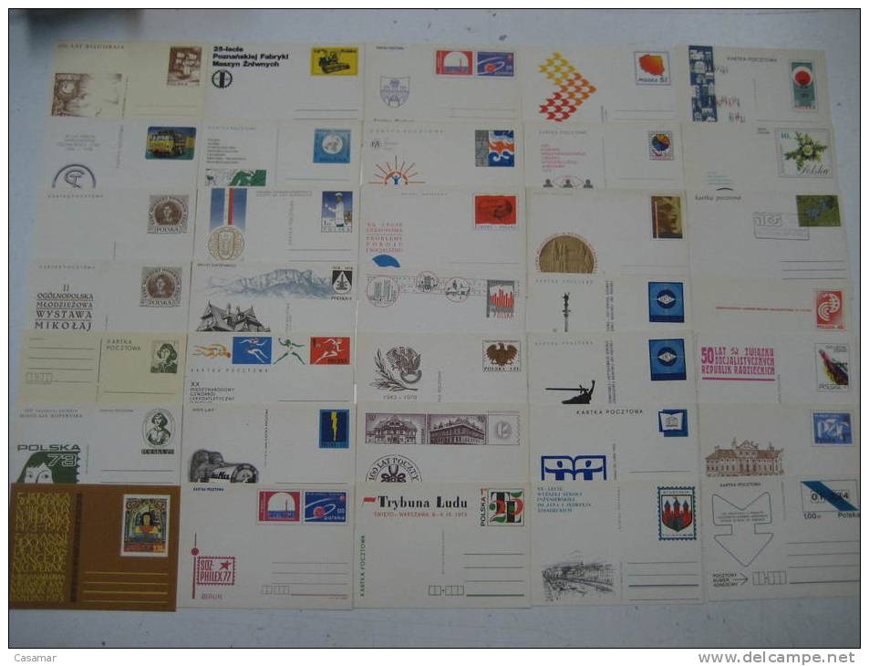 Poland 100 Postal Stationery Different SPECIAL OFFER : NO POSTAGE MAIL FREE COSTS !!!!!!!!!!!!!!!! Collection Lot - Colecciones (en álbumes)