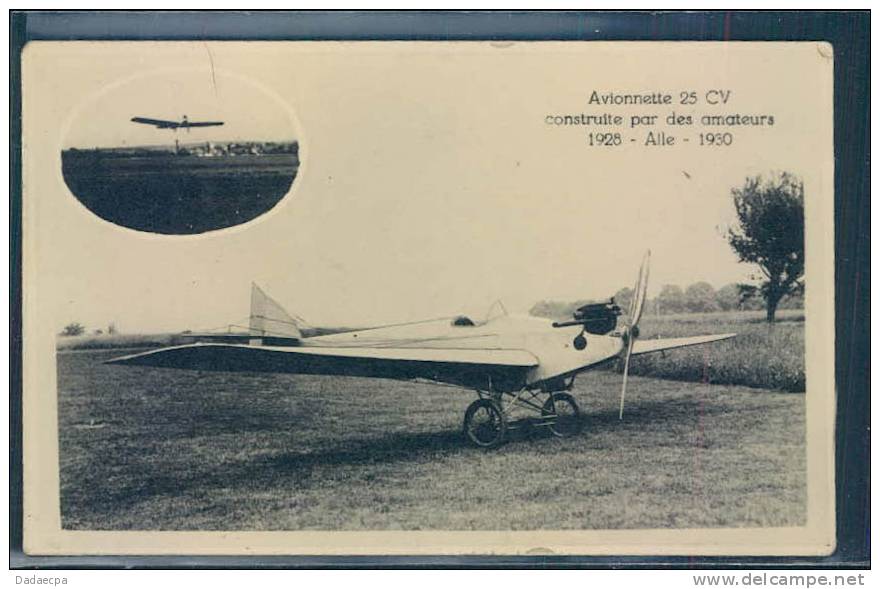 ALLE  Avionette 25 CV, Construite Par Des Amateurs 1928 - 1939 - Autres & Non Classés