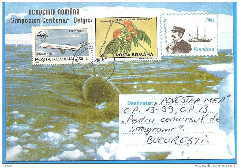 Expedition Belgica, De Gerlache Romania Postal Stationery Cover 1997 - Erforscher