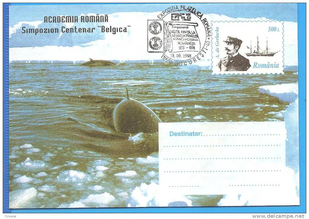 Expedition Belgica, De Gerlache Romania Postal Stationery Cover 1997 - Erforscher