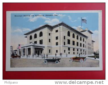- Texas >> Galveston Municipal Building & Auditorium Vintage Wb -- -------      -------- Ref 348 - Galveston