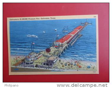 --   - Texas > Galveston ---Pleasure Pier  Linen -- -------      -------- Ref 348 - Galveston