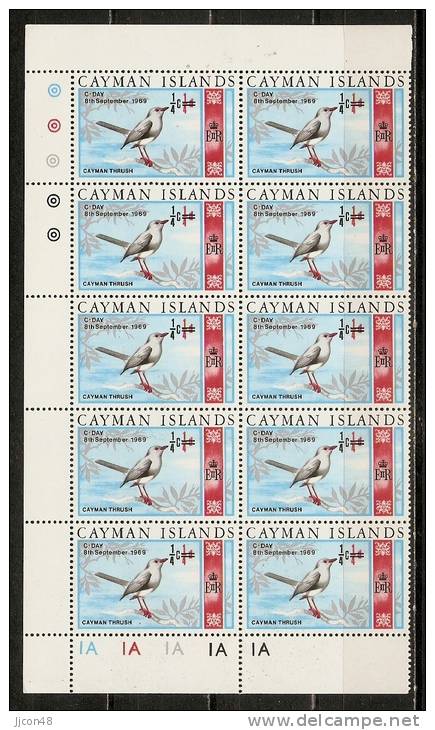 Caymen Islands  1969  C-Day  (Birds Caymen Thrush)   (**) MNH - Cayman Islands
