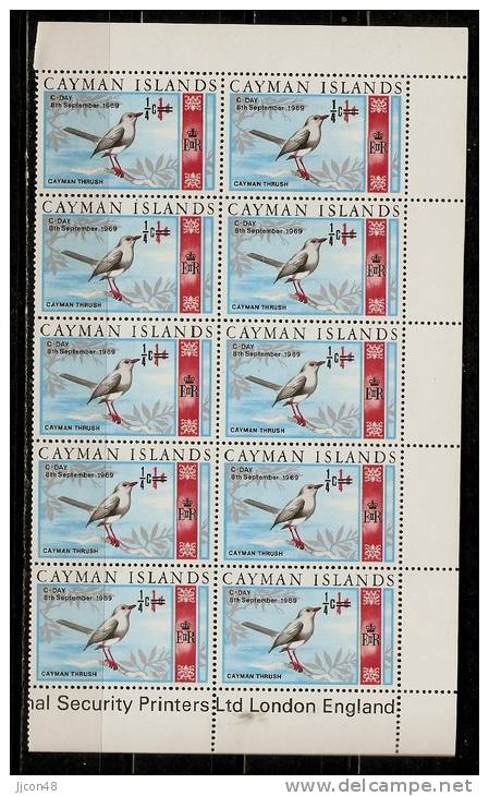 Caymen Islands  1969  C-Day  (Birds Caymen Thrush)   (**) MNH - Caimán (Islas)