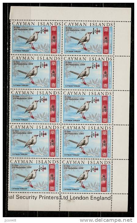 Caymen Islands  1969  C-Day  (Birds Caymen Thrush)   (**) MNH - Cayman Islands