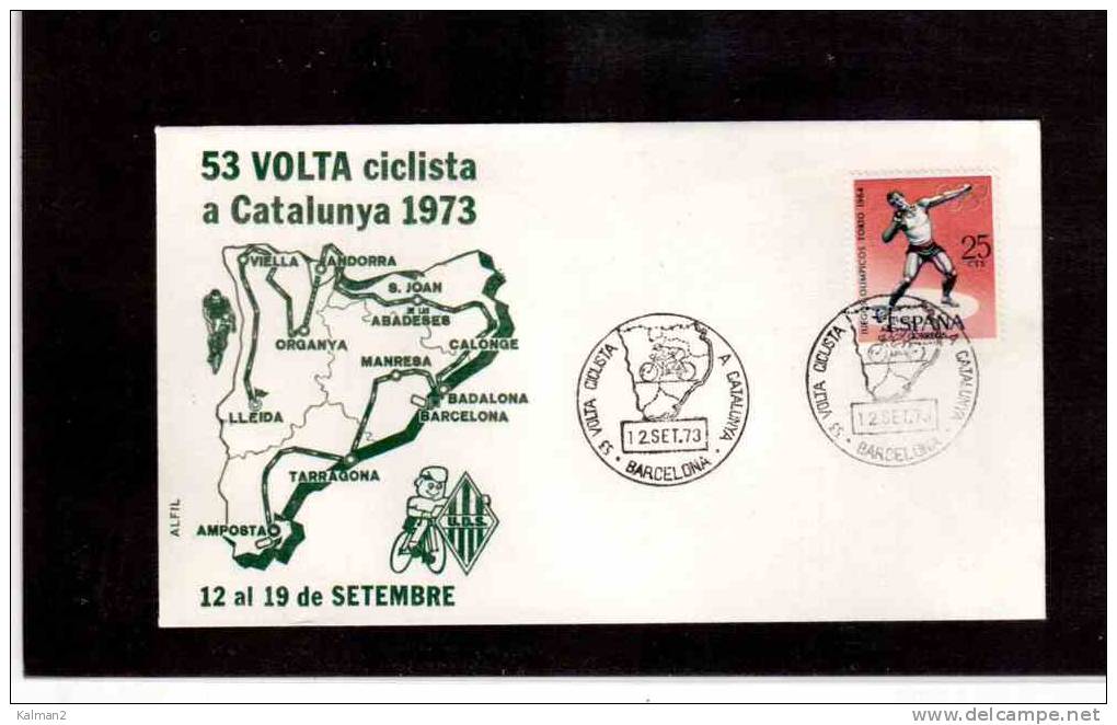 TEM873  -  "  53° VOLTA CICLISTA A CATALUNYA  1973 "   /     BARCELONA 12.9.1973 - Ciclismo