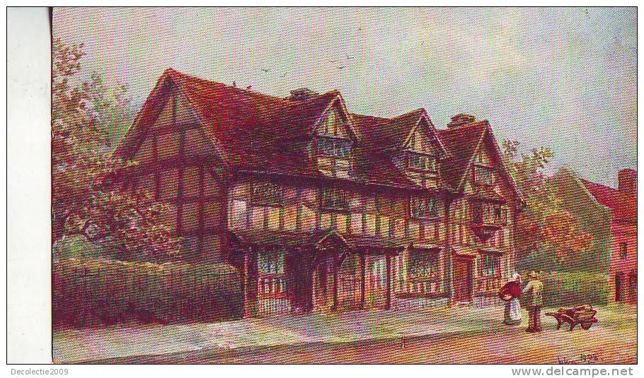B5087 Shakespeare Birthplace Anne Hathways Cottage Not Used Good  Shape - Stratford Upon Avon