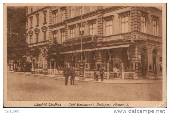 LANCHID KAVEHAZ CAFE' RESTAURANT BUDAPEST 1920/30 - Hongarije