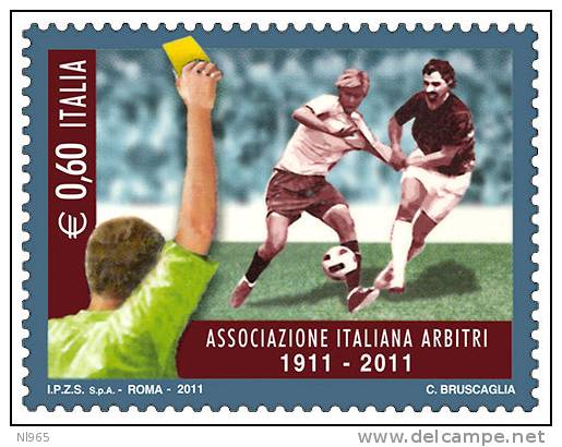 REPUBBLICA ITALIANA  ITALY   ANNO 2011 - ASSOCIAZIONE ITALIANA ARBITRI  NUOVI MNH ** - 2011-20: Mint/hinged