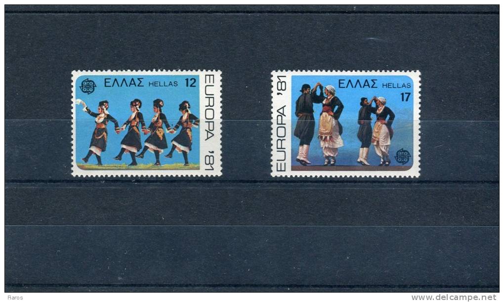 1981-Greece- Europa "Traditional Dances"- Complete Set MH/MNH - Unused Stamps