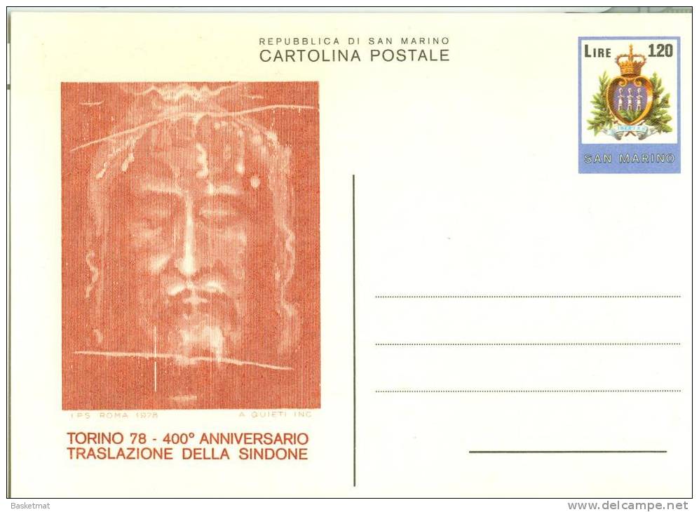 SAINT MARIN ENTIER POSTAL TETE DE CHRIST - Impressionisme