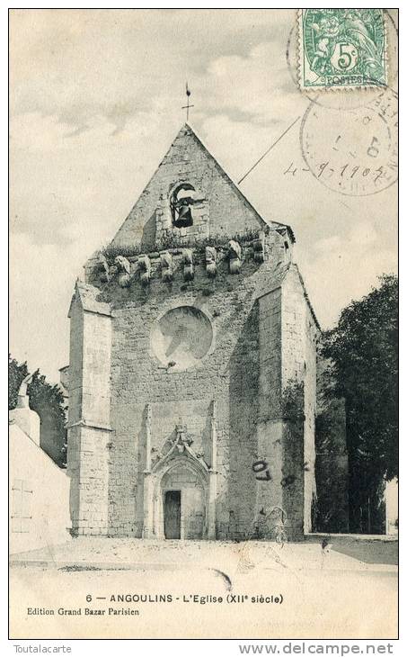 CPA 17 ANGOULINS L EGLISE  1907 - Angoulins