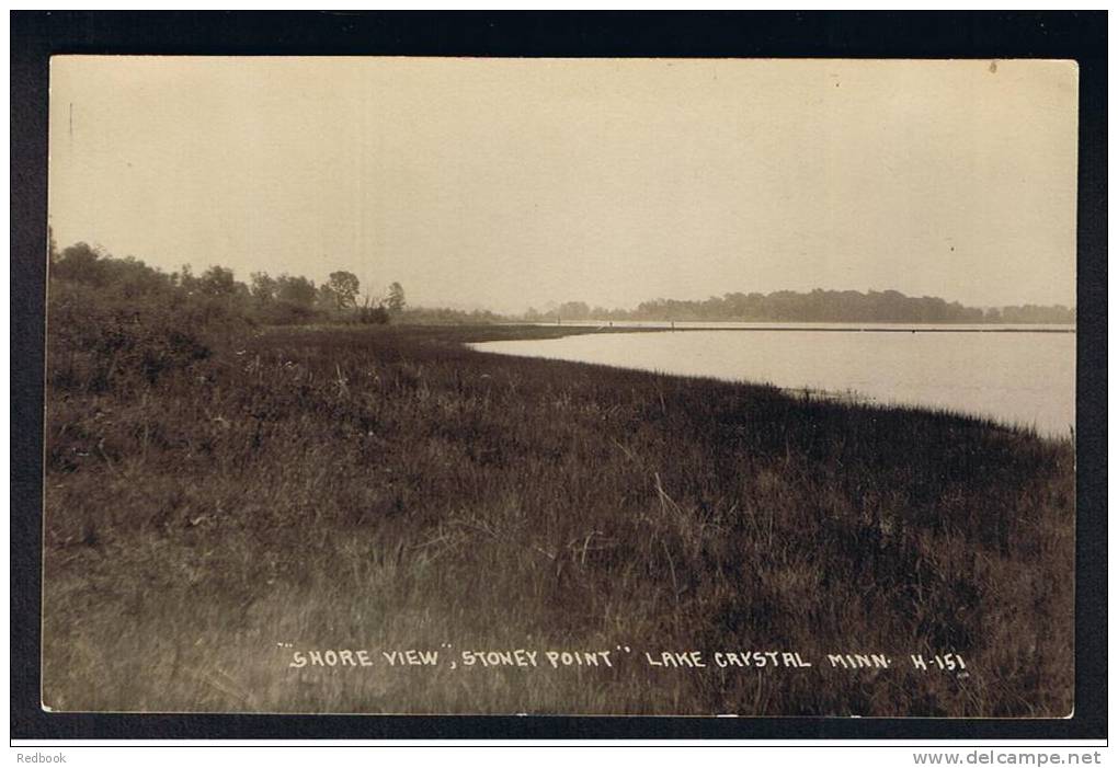 RB 803 - Early Real Photo Postcard - "Shore View" Stoney Point Lake Crystal Minnesota USA - Autres & Non Classés