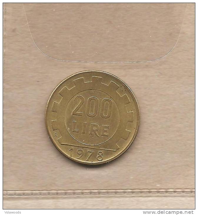 Italia - Moneta Circolata Da 200 Lire "Lavoro" - 1978 - 200 Liras