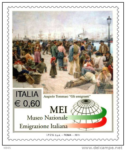 REPUBBLICA ITALIANA  ITALY   ANNO 2011  MUSEO EMIGRAZIONE NUOVI MNH ** - 2011-20: Mint/hinged