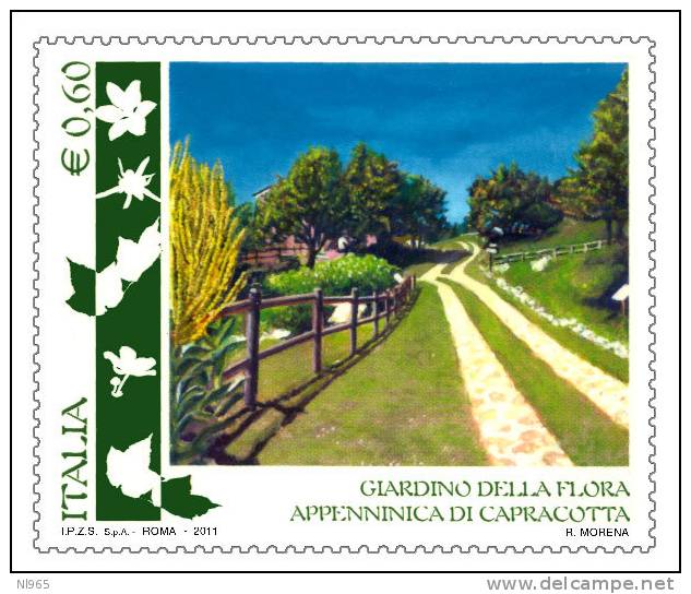 REPUBBLICA ITALIANA  ITALY   ANNO 2011  GIARDINI NUOVI MNH ** - 2011-20: Mint/hinged