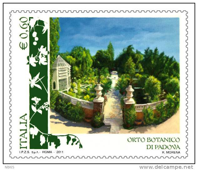 REPUBBLICA ITALIANA  ITALY   ANNO 2011  GIARDINI NUOVI MNH ** - 2011-20: Mint/hinged