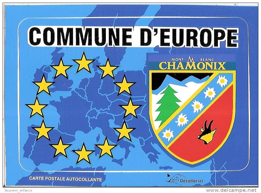 Blason Adhésif  Commune D´ Europe Chamonix Mont Blanc Mt 74 Haute Savoie - Altri & Non Classificati