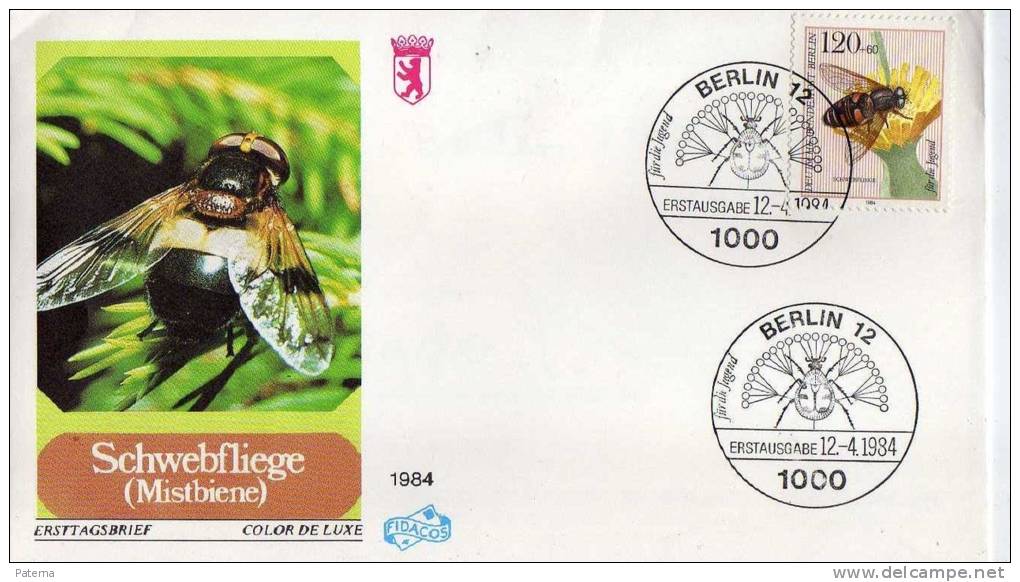 FDC, Berlin 1984, Abeja, Bee, Alemania - Honeybees