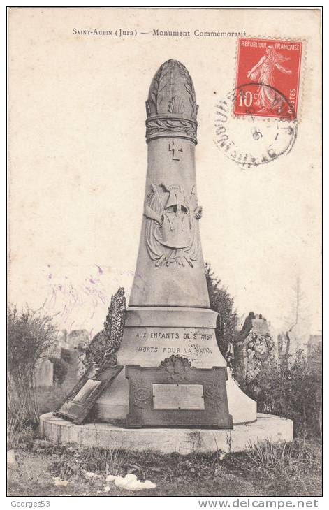 CPA ST AUBIN DU JURA   Monument Commemoratif           1911 - Other & Unclassified