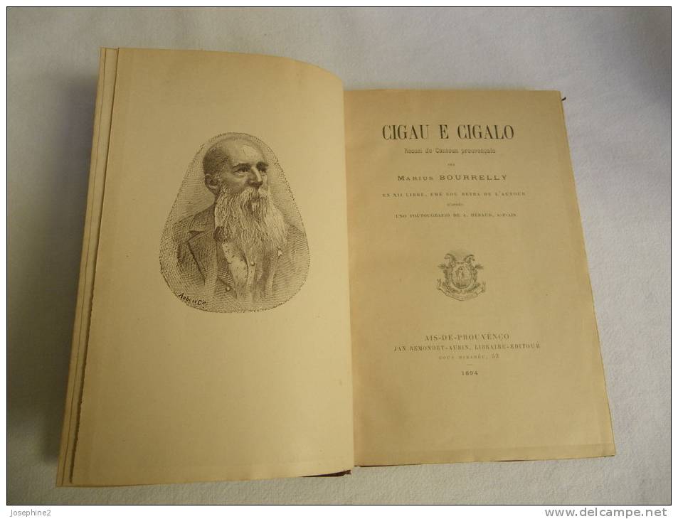 CIGAU E CIGALO  Par Marius Bourrelly 1894 - Edition Originale - - Libri Vecchi E Da Collezione