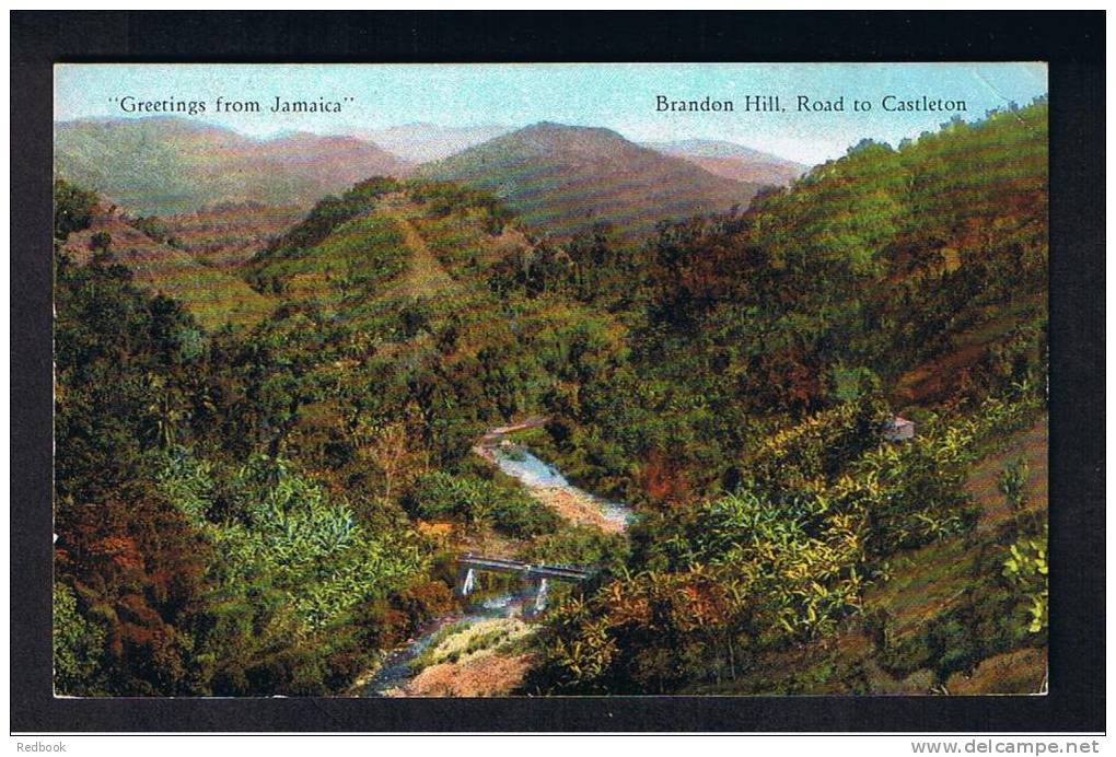 RB 804 - Early Jamaica Postcard - Brandon Hill - Road To Castleton - Giamaica