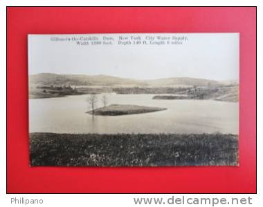 Rppc  Gilboa In The Catskills Dam NY City Water Supply Azo Stamp Box  ---- ------- -------   Ref  349 - Catskills