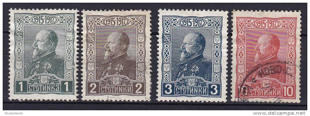 Bulgarien 1918 Mi. 122-25 Zar Ferdinand I. Complete Set - Used Stamps