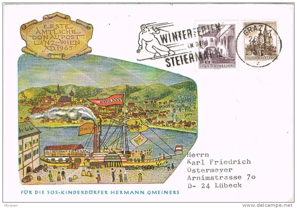 Carta GRAZ (Austria) 1965. Winterferien. SKI - Covers & Documents