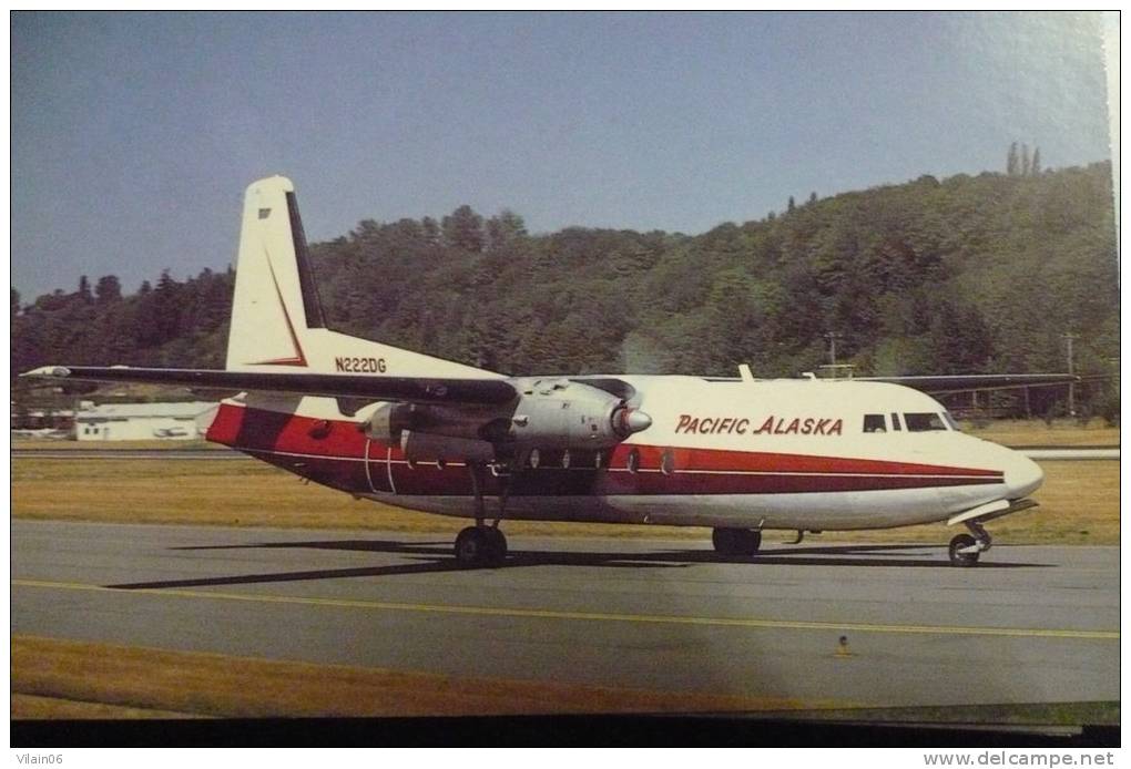 PACIFIC ALASKA AIRLINES   F 27A   N222DG - 1946-....: Moderne