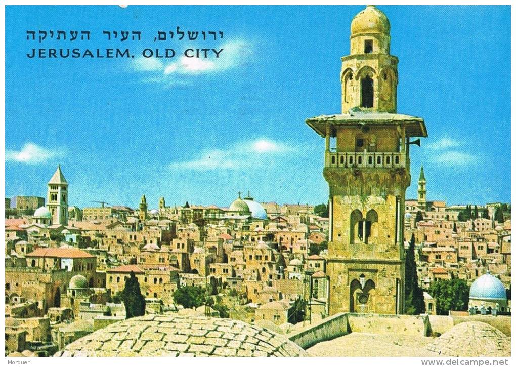 1668. Postal Aerea JERUSALEM (Israel) 1973. Vista De La Ciudad - Lettres & Documents